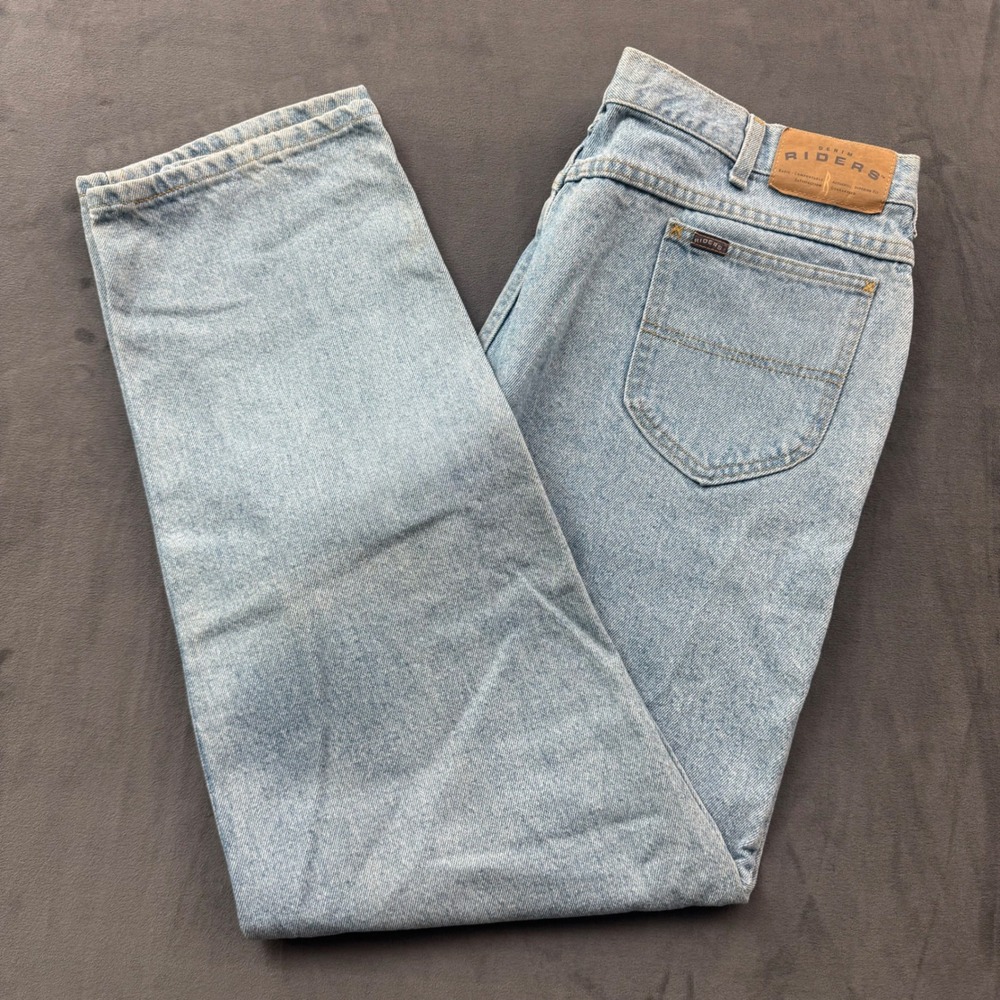 Vintage Denim Riders Jeans Mens Light Wash Straight Leg Blue Cotton Pants